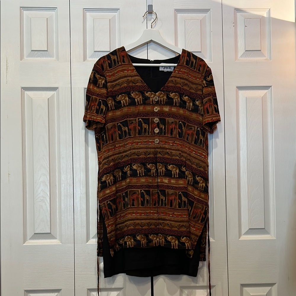 Vintage Dawn Joy II Safari Animal Print Dress